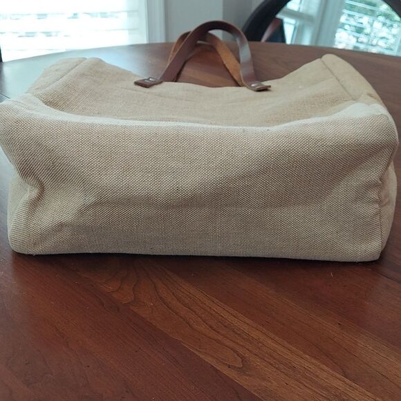 Free People Apolis Burlap Wine Tote Bag - Picture 6 of 15
